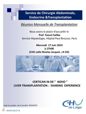 Affiche Reunion Mensuelle  Saliba  Transplantation Juin 2015  